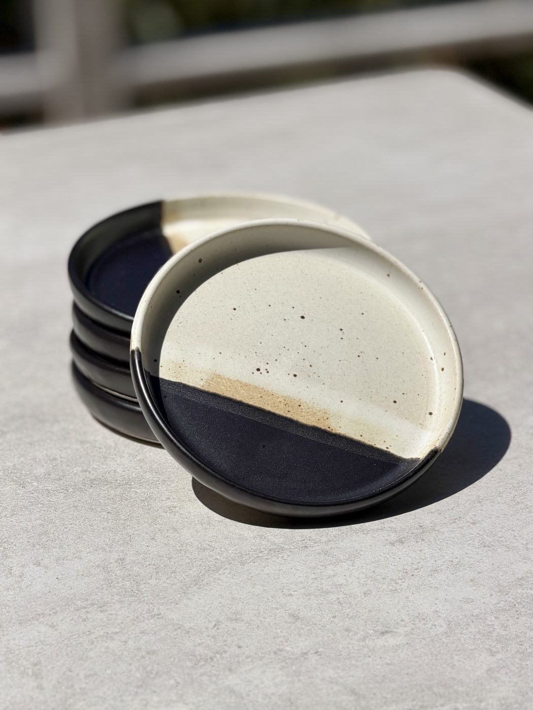 Stoneware Day to night trio matte glaze (4) available, handmade by Suzanne Luna