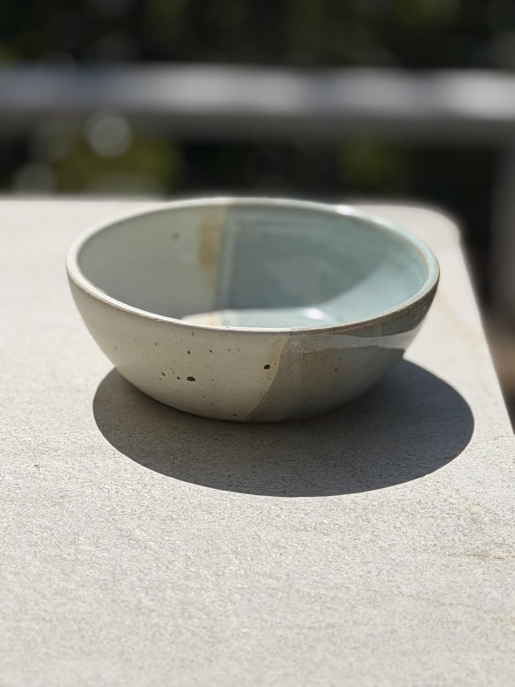 Stoneware Blue white bowl, handmade by Suzanne Luna