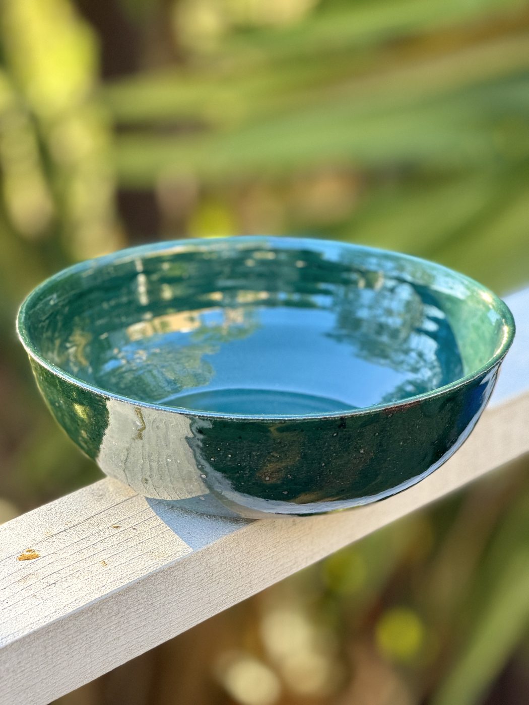 Stoneware Large speckled Teal bowl, handmade by Suzanne Luna