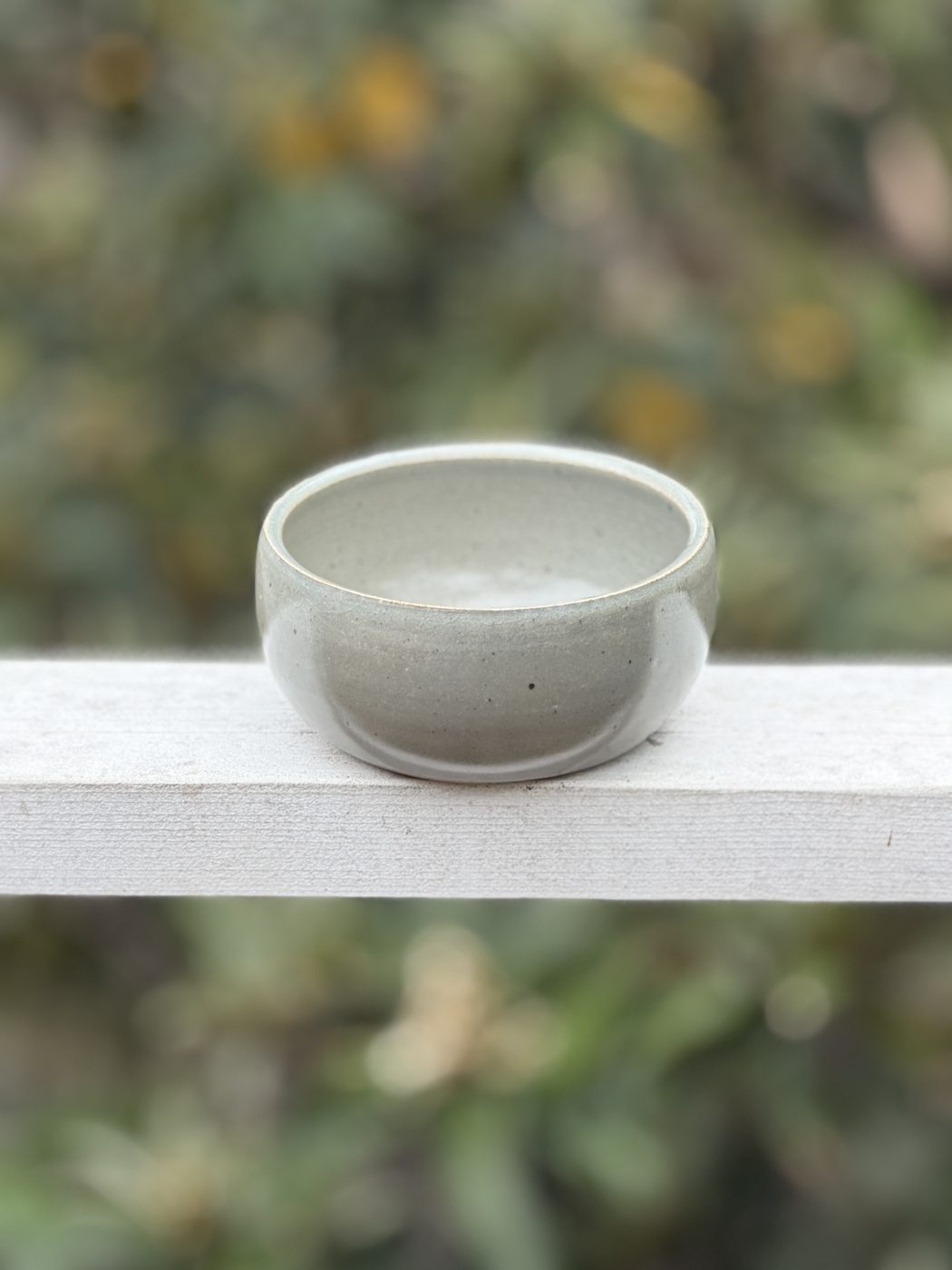 Stoneware medium Grey satin bowl, handmade by Suzanne Luna
