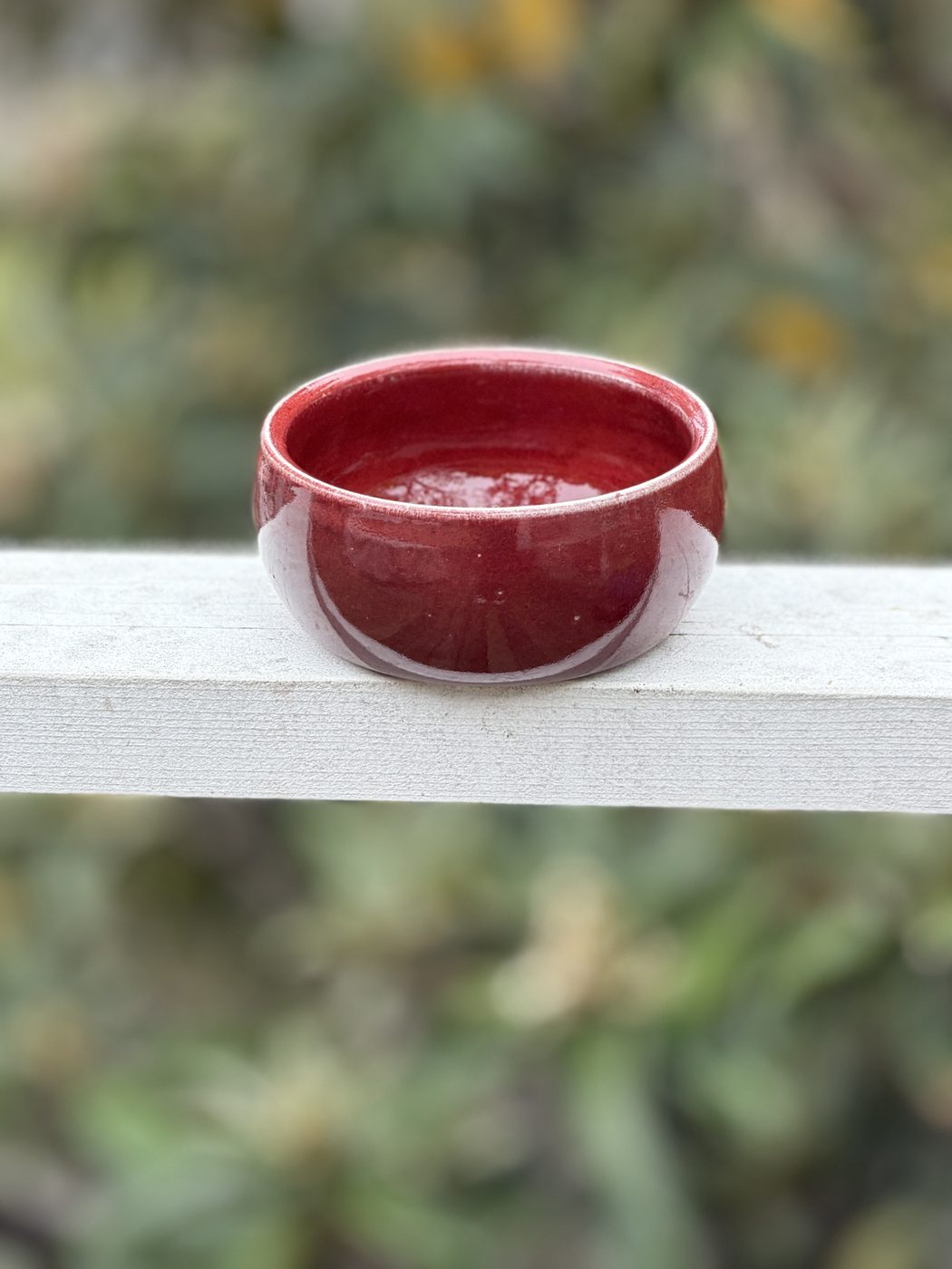 Stoneware medium Cranberry bowl, handmade by Suzanne Luna