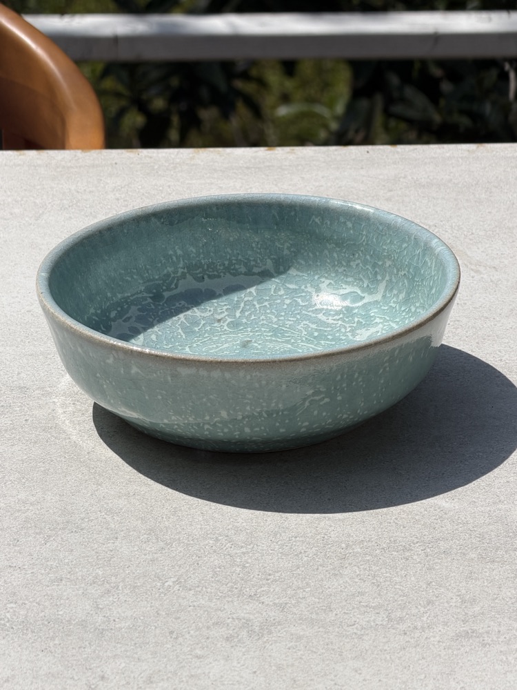 Speckled Blue and white bowl, handmade by Suzanne Luna