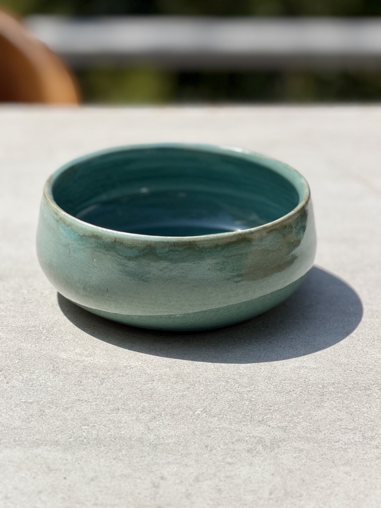 Ocean blue bowl, handmade by Suzanne Luna