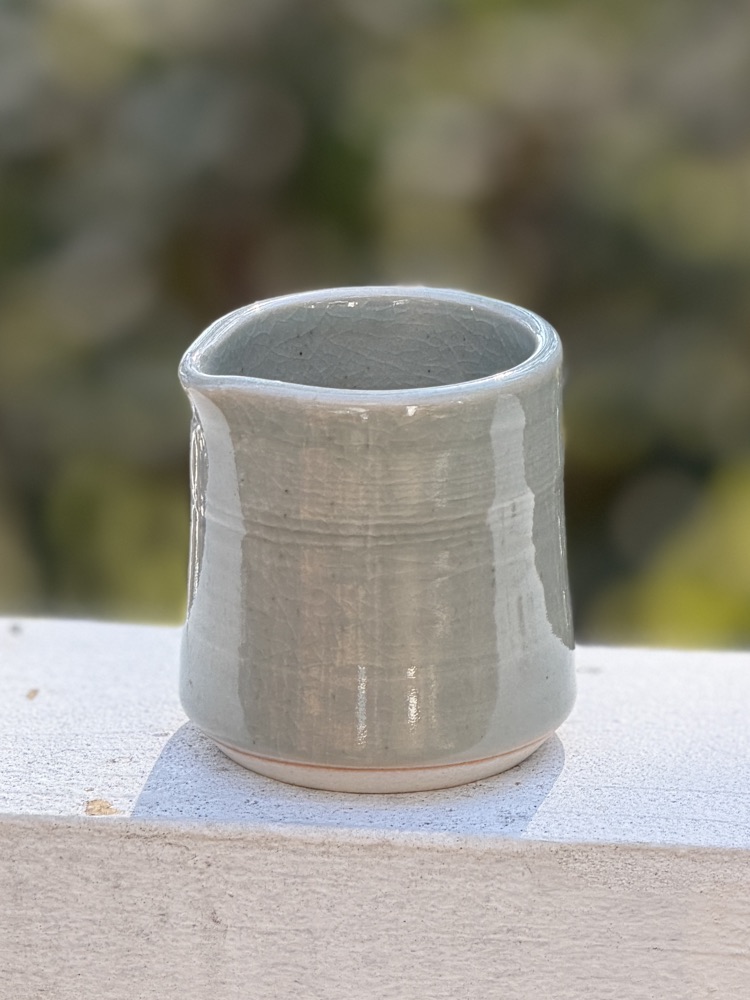 Pale grey Creamer (porcelain), handmade by Suzanne Luna